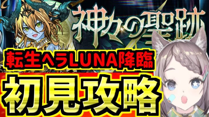 【転生ヘラ -LUNA- 降臨！】「神々の聖跡」安定周回できるまでやる！新フロア初見攻略するよ！【パズドラ】