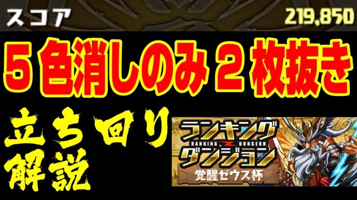 【2枚抜き】ランダン覚醒ゼウス杯立ち回り＠219 850点【パズドラ解説】