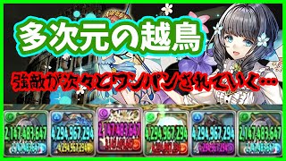 【パズドラ】多次元の越鳥にアトリで行ったら強敵が次々とワンパンされて怖い。【実況】