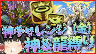 【パズドラ龍縛り】超鬼畜!!神＆ドラゴン縛りで神チャレンジをぶっ飛ばす！！！【ゆっくり実況】