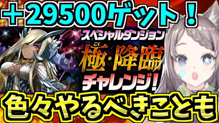 【＋29500ゲット！】極降臨チャレンジ！他、やるべきことやっていく！【パズドラ】