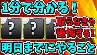 【1分で分かる】明日までにやるべきこと【パズドラ】