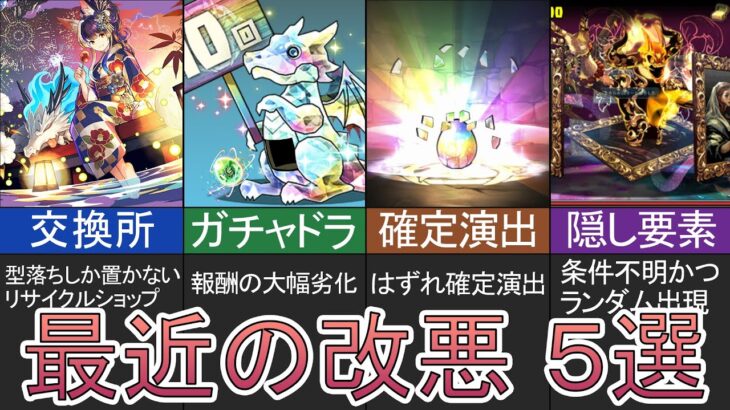 【パズドラ】今年の改悪まとめ5選