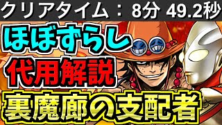 【8分台】ほぼずらし！裏魔廊の支配者！ティガ編成！ワンピ多め！代用・立ち回り解説！【パズドラ】