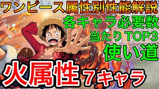 【ワンピース】火属性性能解説！確保数・使い道紹介【パズドラ実況】