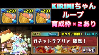 【パズドラ】ガチャドラプリン降臨　KIRIMIちゃんループで90秒周回！育成枠2つあり！