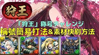 PAD パズドラ MH 狩王稱號簡易打法 & 素材快刷方法 「狩王」称号チャレンジ！射擊隊編成配置起描述欄到。