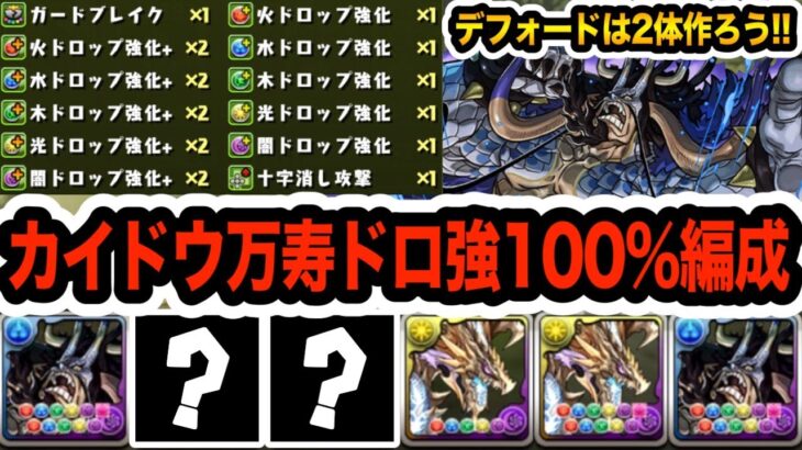 【全色ドロ強100%】デフォードが魔強化された結果→カイドウパがとんでもないことに・・・【パズドラ】