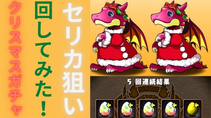 【セリカ一点狙い】クリスマスガチャ引いてみた！【パズドラ】