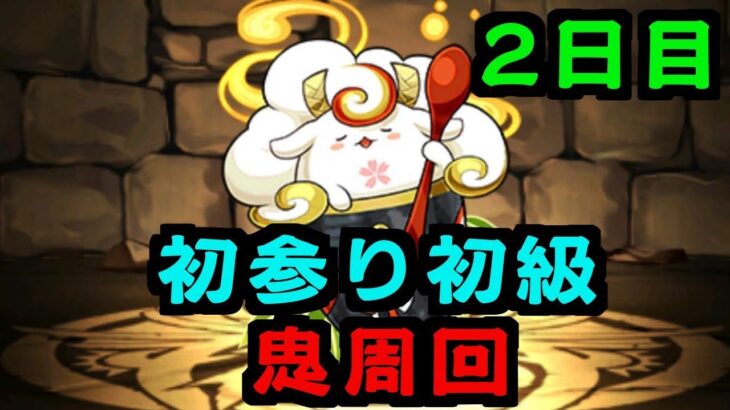 【パズドラ】マグカンシュ手に入れるぞ！！！初参り初級鬼周回2日目！！！