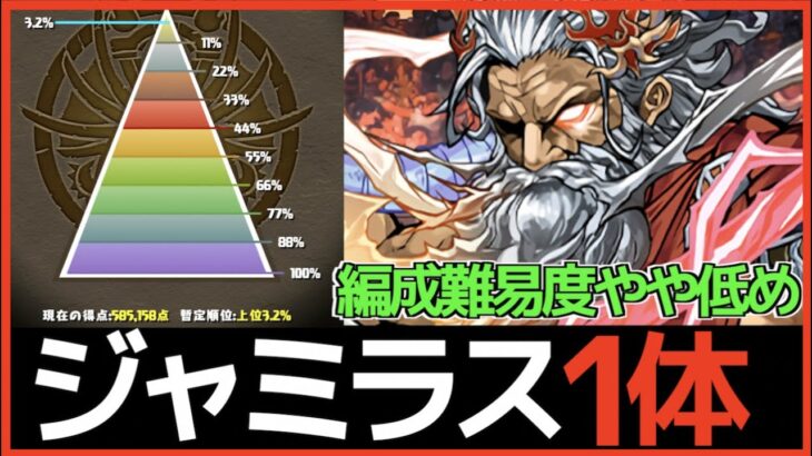 【2スキップ】王冠取れるかも！ランダン11周年記念杯のジャミラス1体編成を紹介！【パズドラ実況】