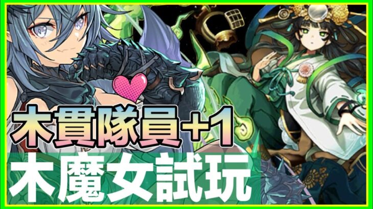 PAD パズドラ  試玩 木魔女 x 泉樹神！ 木貫隊員+1 ！成日做球俾個自家pool