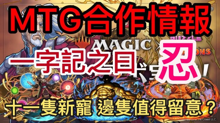 【パズドラ】【PAD】MTG全公開 十一隻新寵有邊隻值得留意？MTGコラボ新キャラ11体性能解説！詳細ページが公開！！！