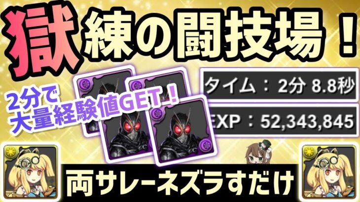 【パズドラ】獄練の闘技場！両サレーネ！BLACK SUNループ2分周回！