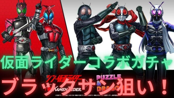 【リベンジ！】ブラックサン狙い！仮面ライダーコラボガチャ回してみた！【パズドラ】