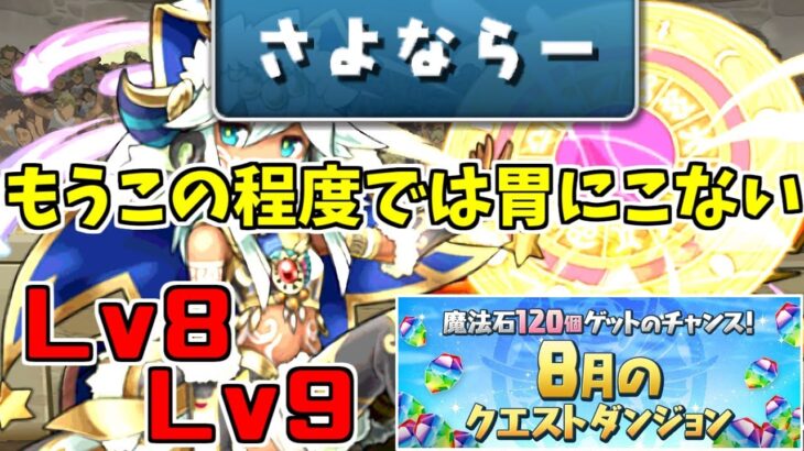 【8月クエスト2023】Lv8.Lv9-固定チーム～もうさよならでは帰らない～【パズドラ実況】