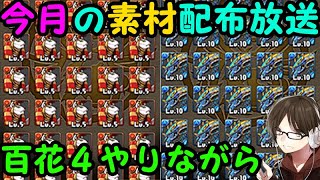 【パズドラ】百花やりながら今月の素材配布