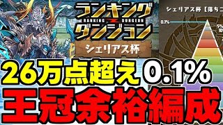 【ランダン】王冠余裕！26万点超え0.1％！配置パズルをひたすら組んで王冠を狙おう！シェリアス杯 263358点0.1％【パズドラ】