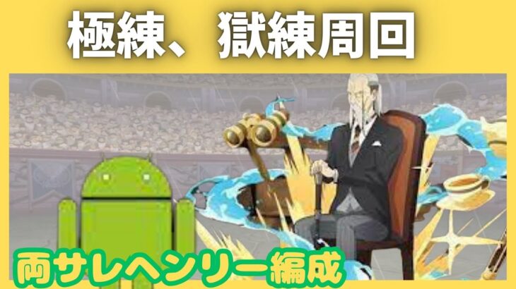 【パズドラ】極練、獄練の闘技場周回　両サレヘンリー編成