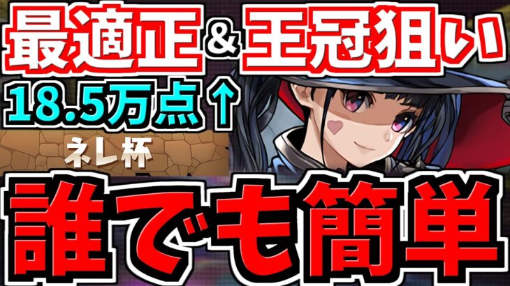 【最適正】ランダン！簡単王冠！18.5万↑編成・代用たくさん・立ち回り解説！ネレ杯【パズドラ】