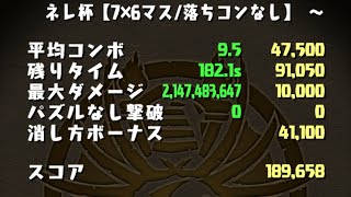 【パズドラ】ランキングダンジョン ネレ杯 189658点 初日0.1%