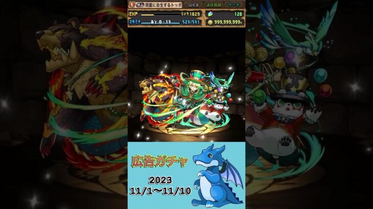 [パズドラ]  広告ガチャ　2023/11/1〜11/10