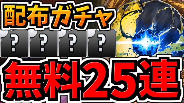 【無料ガチャ25連】配布ガチャで未所持GET！ガチ運営様に感謝！かなり神引き！【パズドラ】