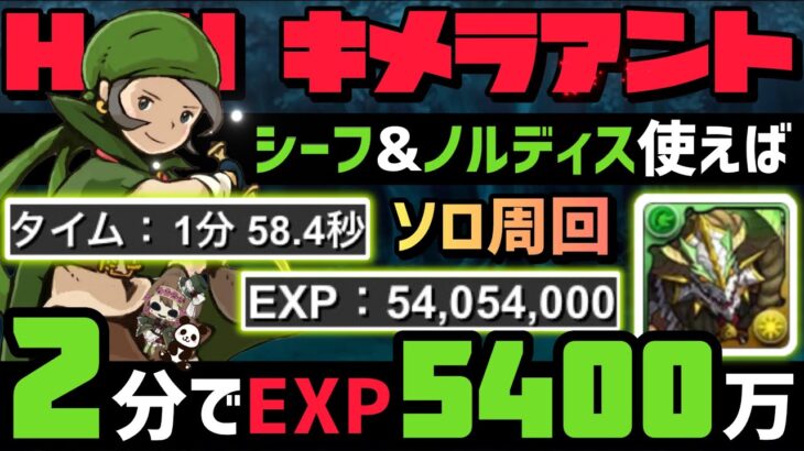 【パズドラ】HUNTER×HUNTERキメラアント！ソロ周回1分台！ランク経験値5400万以上周回編成の紹介！