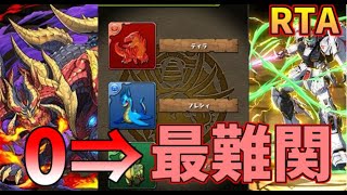 【パズドラ】0から始めて新百式チャレンジ(最難関)クリアするまで！ガンダム縛りRTA【ゆっくり実況】