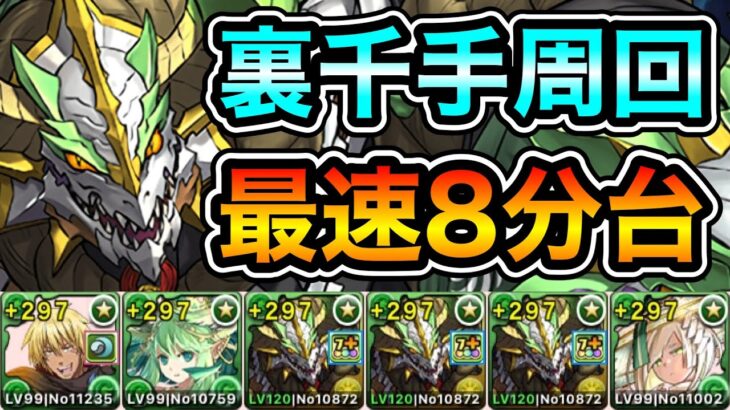 【パズドラ】全敵対応！裏未知の新星！裏蒼穹の千龍！1周8~9分台！ほぼずらし！ノルディスループ！ヴェルドラ×サムライロック編成で安定周回！【裏千手】【概要欄に立ち回りなど記載】