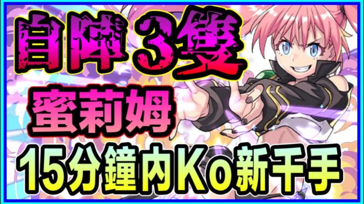 PAD パズドラ 蜜莉姆 Vs 新千手！ 12-15分鐘左右一場！自陣3隻！轉生史萊姆