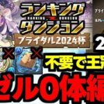 【ランダン】リゼル0体で22万↑王冠余裕！自陣花嫁ノルザ、ヤマト不要！ランキングダンジョンブライダル2024杯代用＆立ち回り解説！【パズドラ】