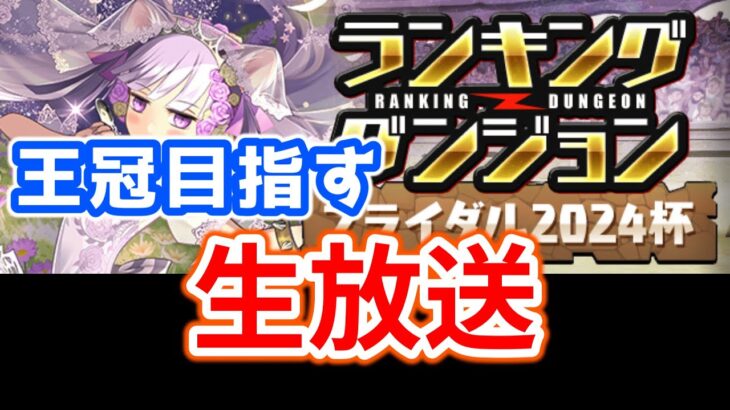 【ブライダル2024杯】王冠目指してランダンやる！！※飲酒済みなのでスコア出ないかも【パズドラ】