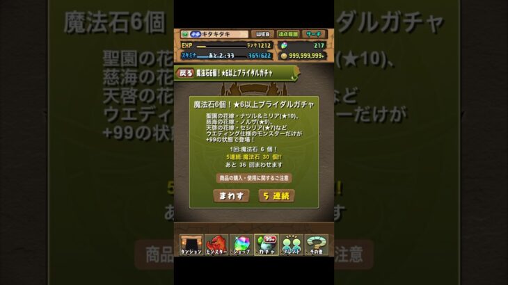 ブライダルガチャ35連+？連回したら⁉️【パズドラ】