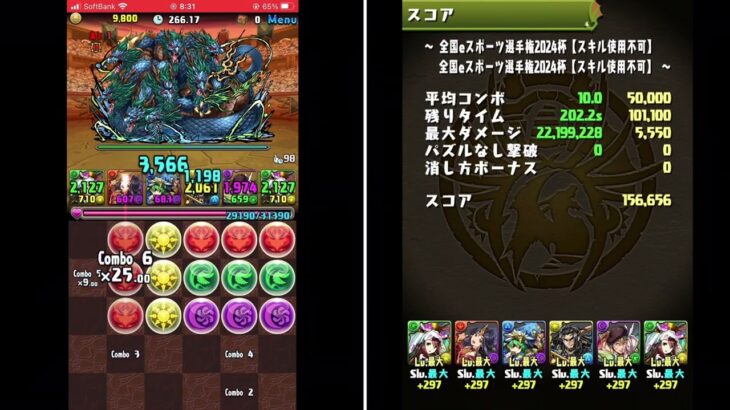 ランダン全国eスポーツ選手権2024杯【156656】　パズドラ  ボーダーちょい上