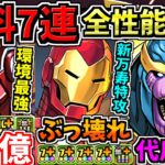 【無料7連分配布】環境最強の新万寿適正リーダーあり！全キャラ性能解説！既存強化が超激アツ！マーベルコラボ/#MARVELコラボ【パズドラ】