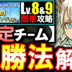 【固定チーム】最も楽な立ち回りがこちら!!8月のクエスト チャレンジLv8 Lv9攻略法を徹底解説!!魔法石を17個GETしよう!!【パズドラ】