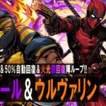 【MARVELコラボ】デッドプール＆ウルヴァリン　交換可能!!バッジ枠!!　無効貫通＆50％自動回復＆火光闇回復陣5-1ループがｲｲ!!　5消し青天井で火力もいいね　でも6×5縛りが辛い【超パズドラ】