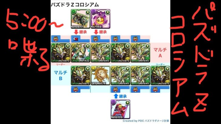 [パズドラ]パズドラZイベント_パズドラZコロシアム_正月ノルディスパ_2人マルチ周回編成[パズル&ドラゴンズ]