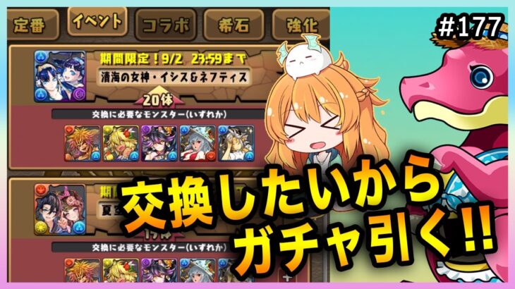 【無課金パズドラ】あのキャラが交換したくて夏休みガチャを少しだけ回すつもりが…