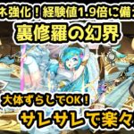 【パズドラ】サレーネ強化！経験値1.9倍に備えよう！大体ずらし！裏修羅の幻界をサレサレで楽々周回！【裏魔門の守護者】