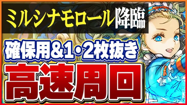 【ミルシナモロール降臨】ノアで簡単快適周回！確保用・1枚抜き・2枚抜き編成！【パズドラ】