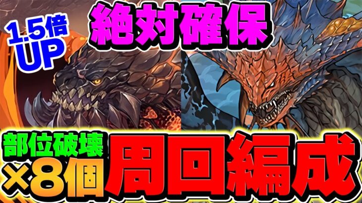 【2日間限定】出現率1.5倍イベ！部位破壊9個で高速周回！モンスターハンター重要調査クエスト【パズドラ】