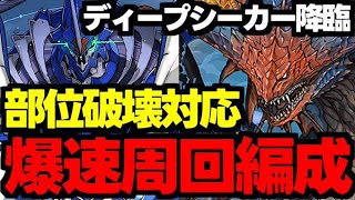 【ディープシーカー降臨】部位破壊対応！3分台！ネロミェールずらしで楽々爆速周回編成！代用＆立ち回り解説！【パズドラ】