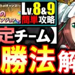 【固定チーム】最も楽な立ち回りがこちら!!9月のクエスト チャレンジLv8 Lv9攻略法を徹底解説!!魔法石を17個GETしよう!!【パズドラ】