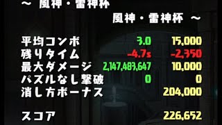 ランキングダンジョン 風神・雷神杯 226,652点