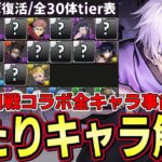 【パズドラ】呪術廻戦コラボ全キャラ性能解説‼︎ガチャ引く前に当たりキャラをチェック‼︎五条や宿儺など強キャラ多数‼︎ティア表作成【パズドラ実況】