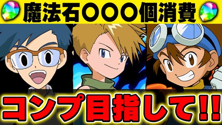 意外と神引きでは！？デジモンコラボ開催！！コンプ目指してガチャ回しまくった結果！！【パズドラ実況】