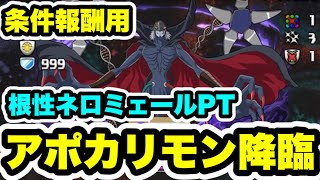 【根性パ】条件報酬用‼️アポカリモン降臨 周回編成・立ち回り紹介！！【デジモンコラボ】【パズル&ドラゴンズ/#パズドラ】