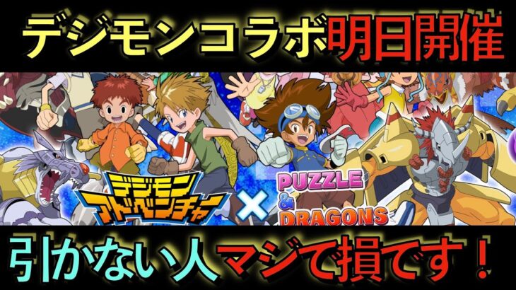 【史上最強】デジモンコラボ明日開催！◯◯がパズドラ史上最強すぎて引かない人の末路マジでやばいwww【パズドラ】